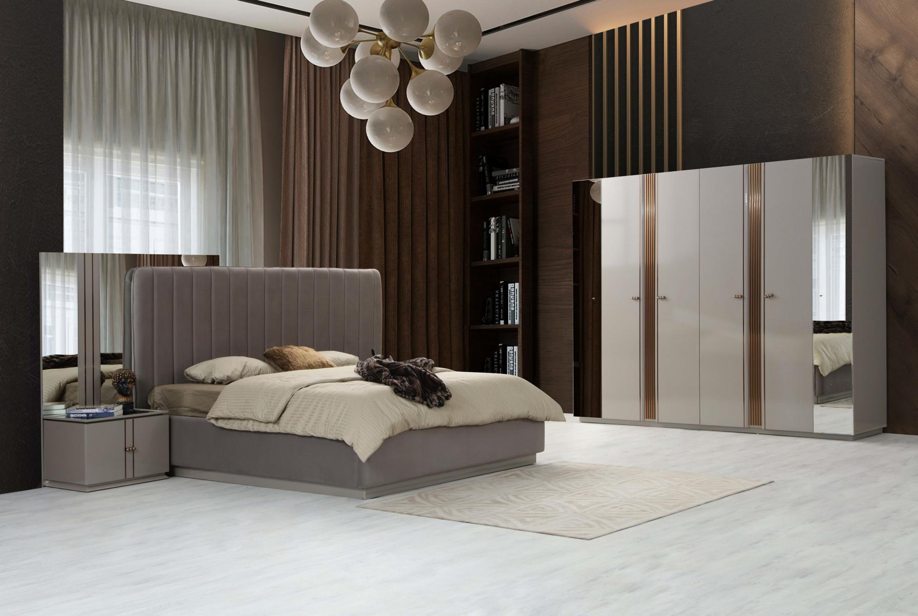 Perfekte Schlafzimmer Set aus Bett+2x Nachttische+Kleiderschrank 4tlg.