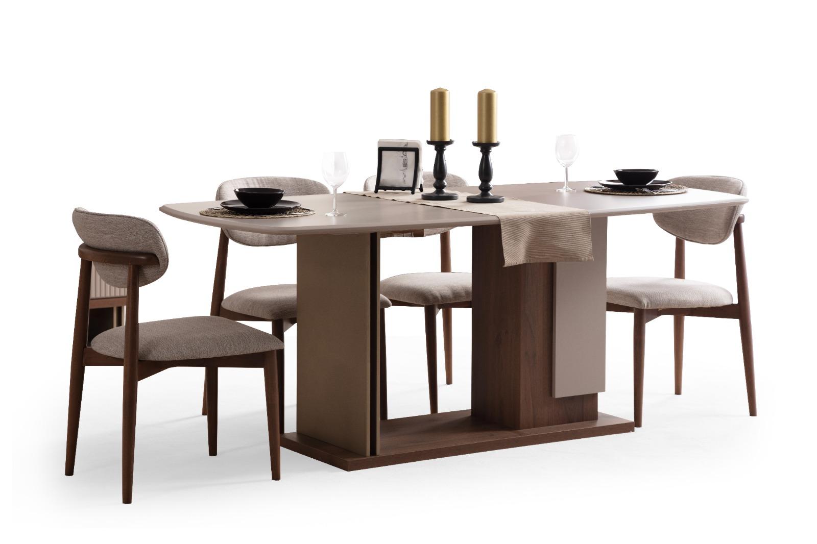 Komplett Luxus Esszimmer Set Esstisch mit 4x Stühle Neu Modern Möbel 5tlg.