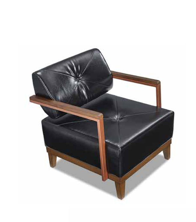 Sessel 1 Sitzer Leder Moderne Design Polster Luxus Relax Wohnzimmer