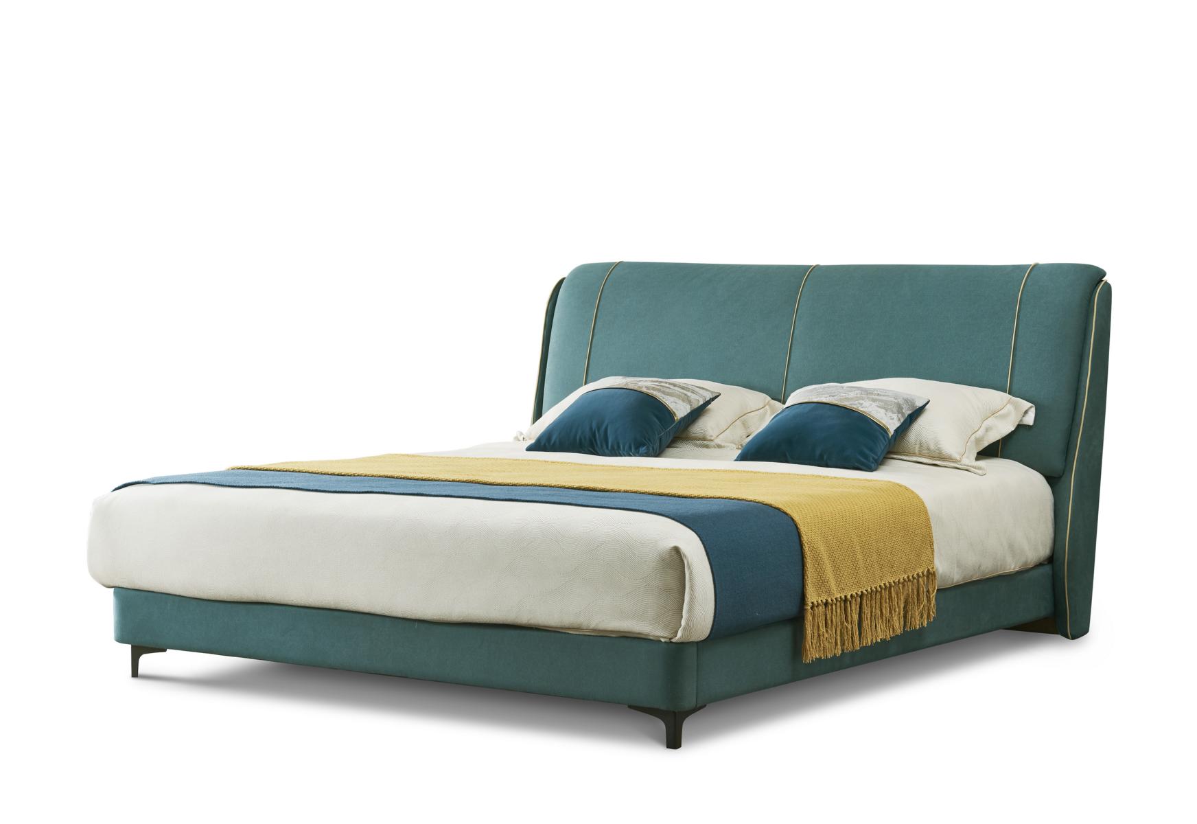 Bett Polsterbett Luxus Schlafzimmer Design Betten Textil Leder Bettgestell Neu