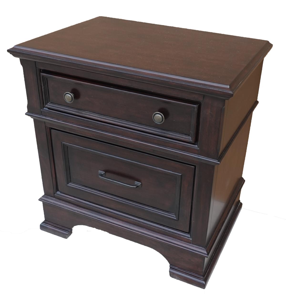 Designer Nachttisch Echtes Holz Nachttische Beistell Tische Schlafzimmer Luxus