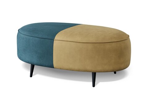Design Hocker Oval Chesterfield Pouf Fußhocker Möbel Polsterhocker Sitzhocker
