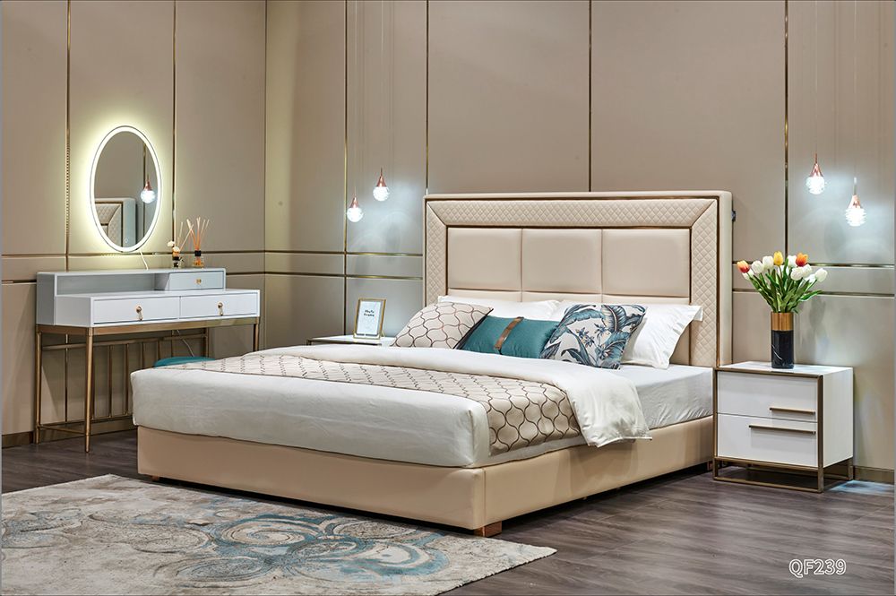 Bett Polster Design Luxus Doppel Hotel Betten Ehe 180x200cm Schlaf Zimmer Leder