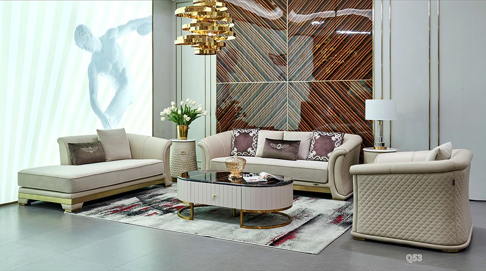 Design Sofagarnitur Couch Couchtisch Sofa 6tlg. Wohnzimmer Set Beistelltisch Neu