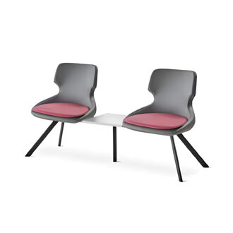 Bürostühle Arbeitszimmer Büro 2-Sitzer Flur Diele Doyer Schwarz Modern