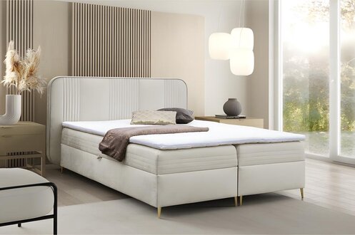 Polsterbett Bett Komfortbett Designbett Doppelbett 200x200 Schlafzimmerbetten
