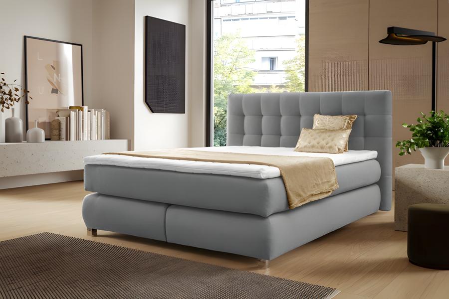 Bett Luxus Schlafzimmer Polster Design Stoff Betten Textil 160x200 Modern Neu