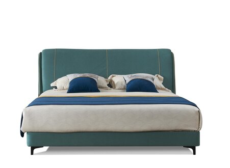 Klassische Luxus Betten Polster Leder Textil Hochwertiges Schlafzimmer Bett Neu