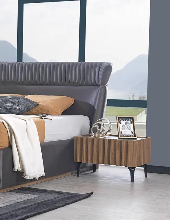 Designer Nachttisch Braun Holzmöbel Schlafzimmer Modern Nachttische Luxus