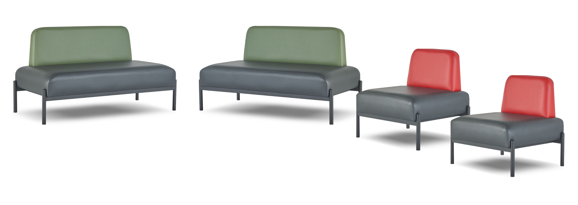 Wartebank Empfangssofa Lounge Sofa Sitzbank Patienten Empfangsbereich Praxis 4tg