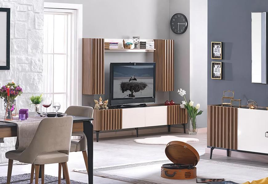 rtv Wohnwand tv Wand Regal Wohnzimmer Fernseher Wohnwände Vitrine Schrank