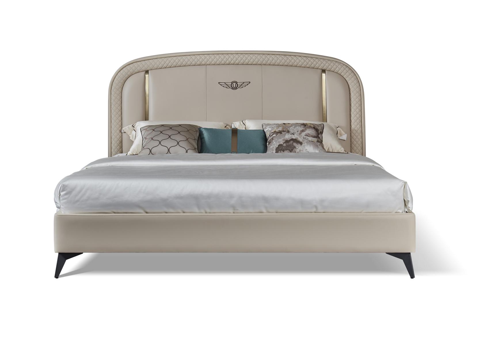 Design Bett Schlafzimmer Textil Leder Polster Hotel Moderne Betten 180x200cm