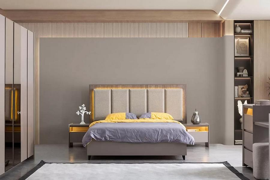 Schlafzimmer Komfortbett Luxusbett Bett Moderne Betten Set Nachttische 3tlg