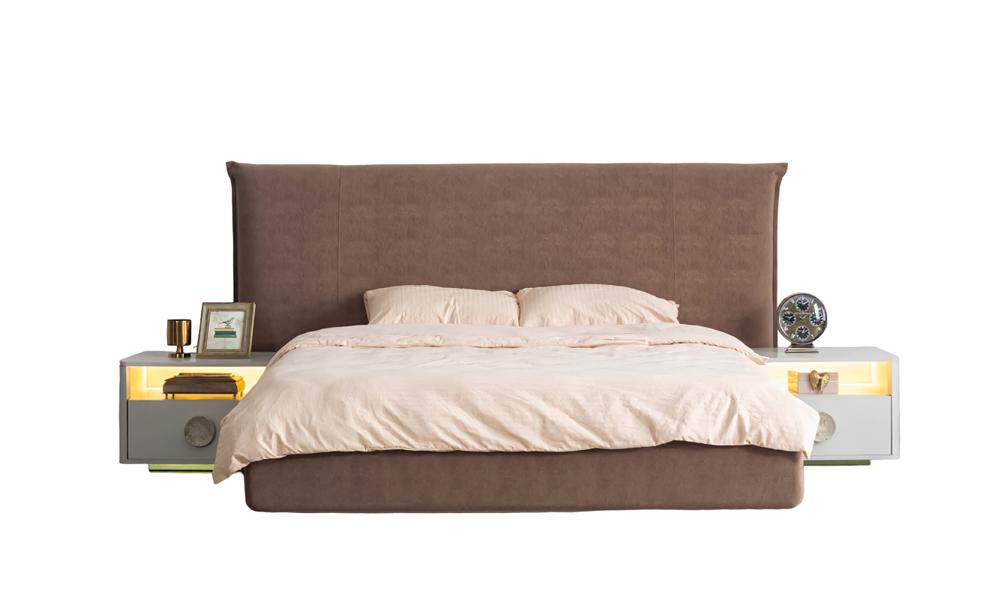 Luxusbett Designbett Bettenanlage Bettrahmen Schlafzimmer Bett Nachttisch 3tlg.