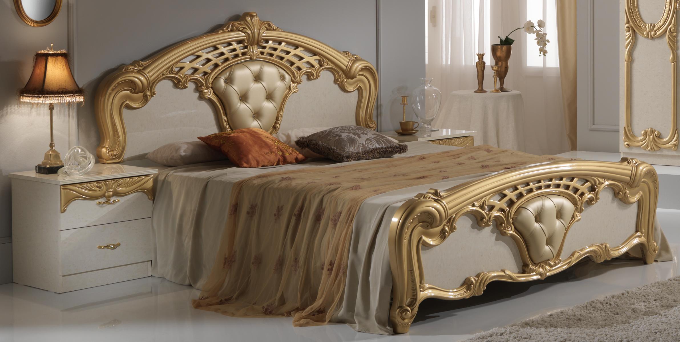 Klassisches Bettgestellt Schlafzimmer Set 3 tlg. Bett + 2 Nachttische Stil Möbel