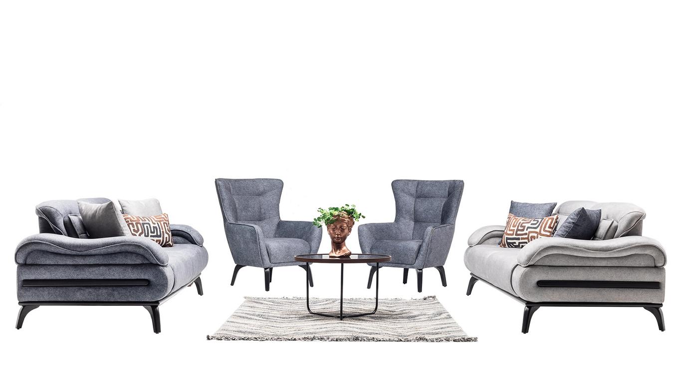 Sofa Set Wohnzimmergarnitur Garnitur Polstergruppe Couch Sofagarnitur 3+3+1+1