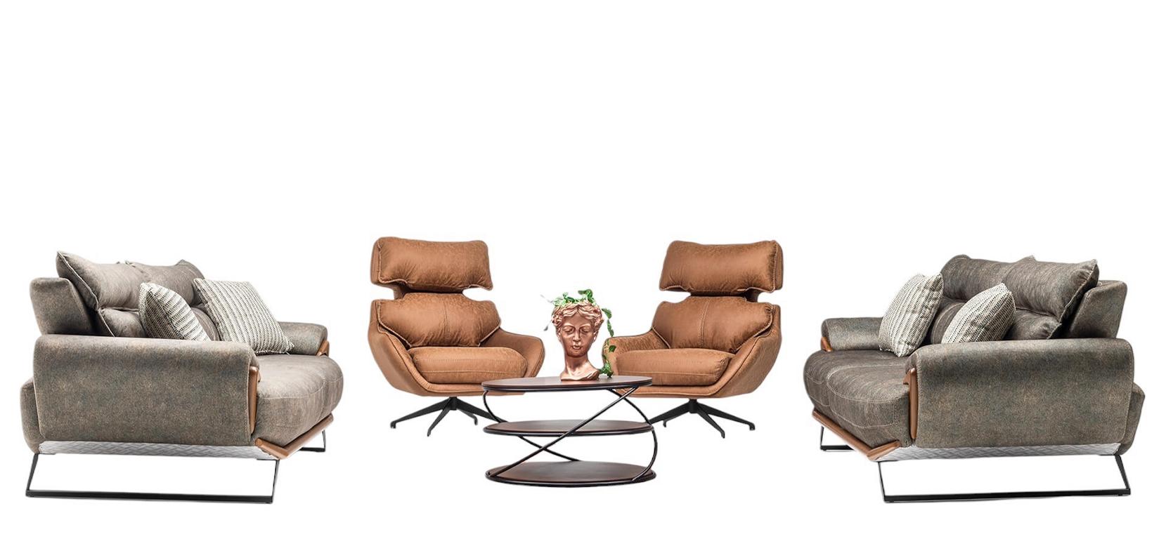 Sofa Set Wohnzimmergarnitur Garnitur Polstergruppe Couch Sofagarnitur 3+3+1+1
