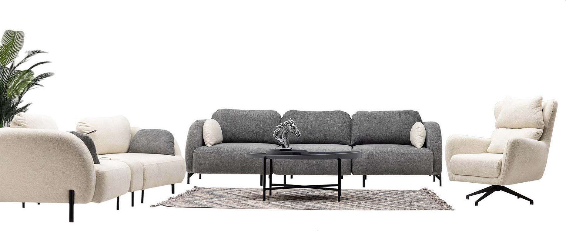 Sofa Set Wohnzimmergarnitur Garnitur Polstergruppe Couch Sofagarnitur 4+2,50+1