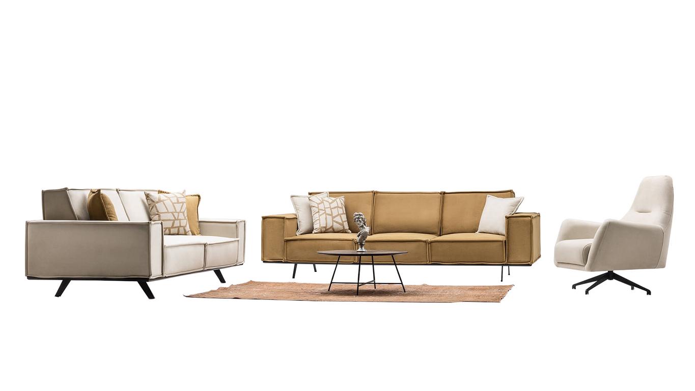Sofa Set Wohnzimmergarnitur Garnitur Polstergruppe Couch Sofagarnitur 4+3+1