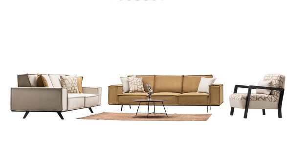 Sofa Set Wohnzimmergarnitur Garnitur Polstergruppe Couch Sofagarnitur 4+3+1
