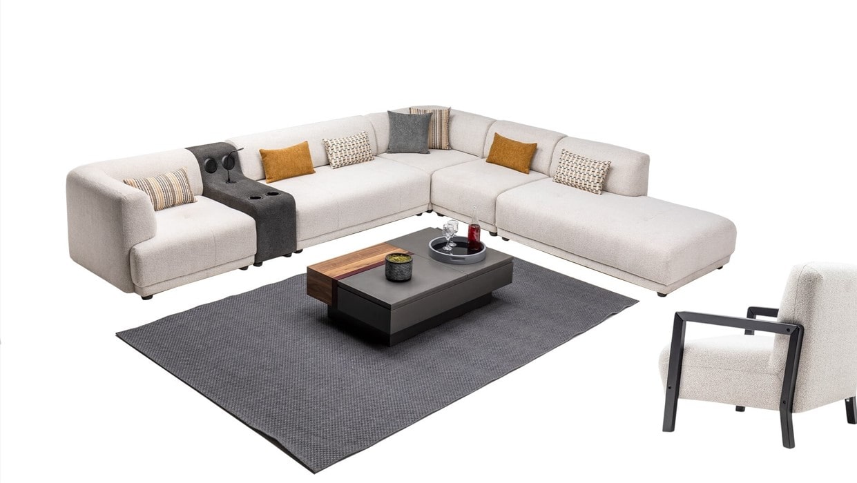 Eckcouch Couch Wohnraumsofa Eckgarnitur Lounge Sofa Polsterlandschaft Ecksofa
