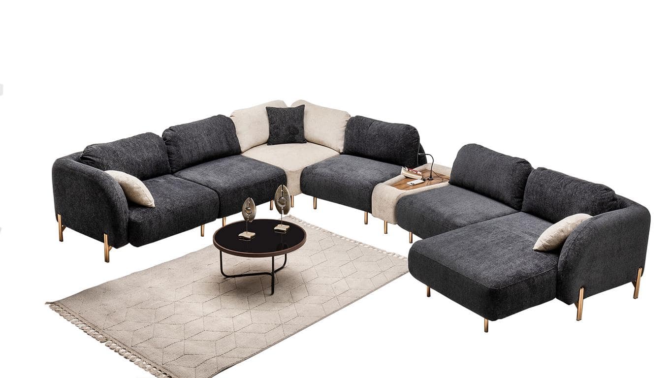 Wohnraumsofa Eckcouch Couch Sofa Polsterlandschaft Ecksofa Lounge Eckgarnitur