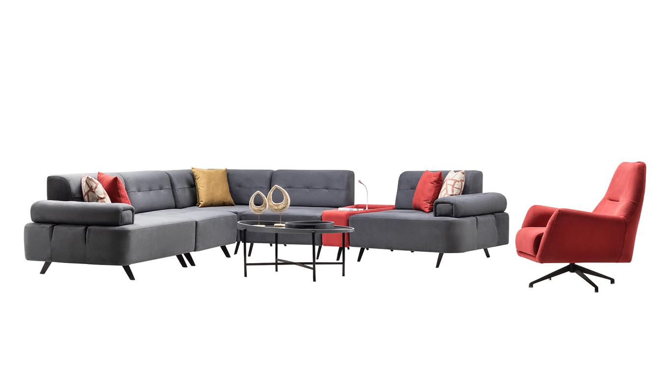 Wohnraumsofa Eckcouch Couch Sofa Polsterlandschaft Ecksofa Lounge Modular