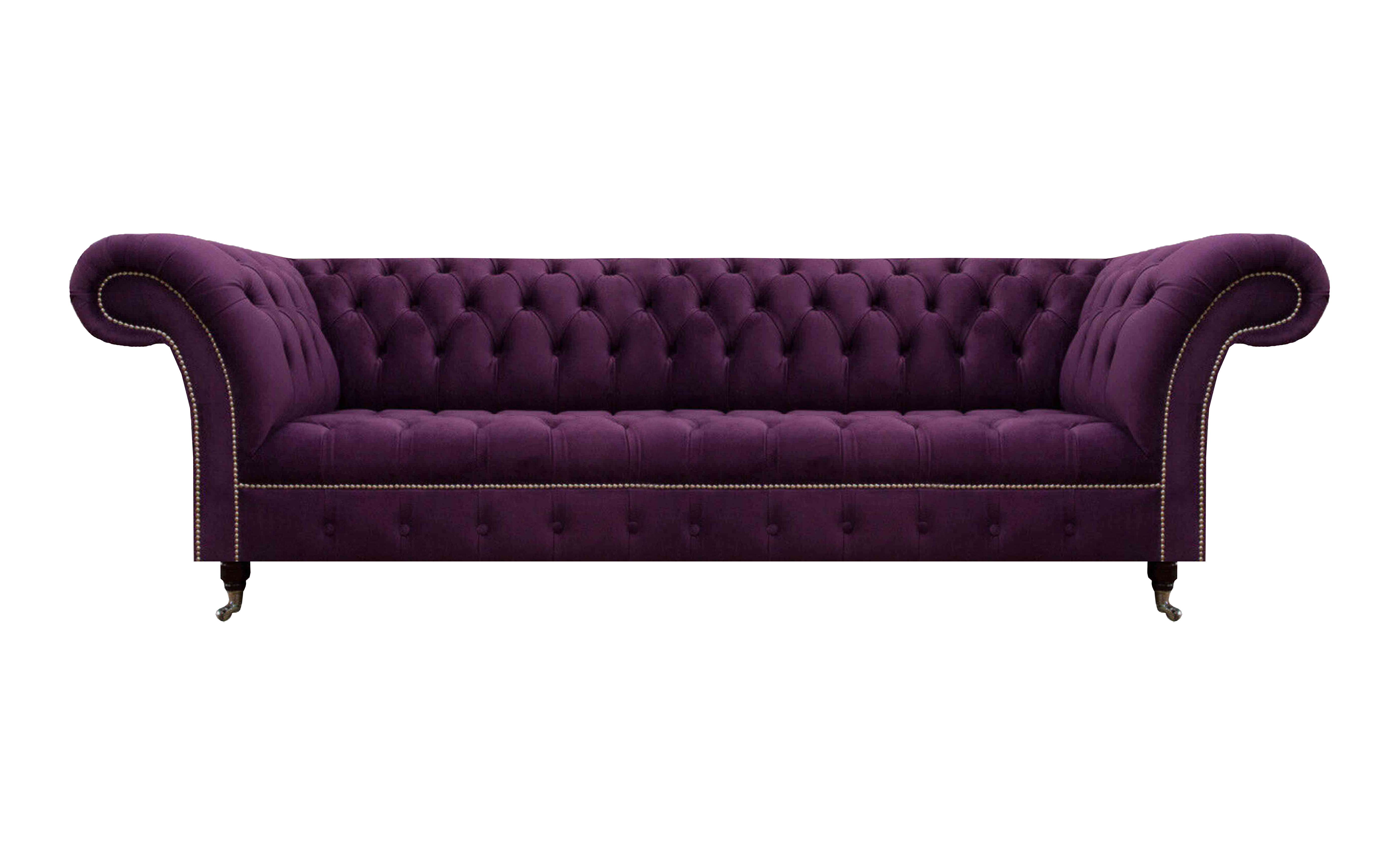Luxus Lila Sofa 4 Sitzer Big Polstermöbel Textilsofa Chesterfield Möbel
