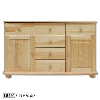 Massive Kommode Echtholz Schränke Neu Anrichte Möbel Kommoden Schrank Sideboard
