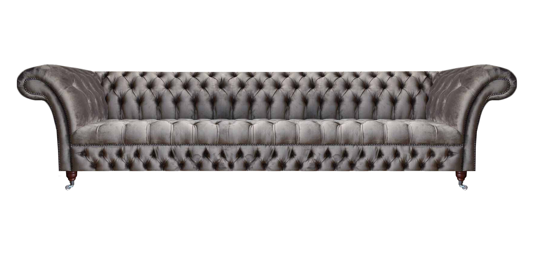 Big Grau Sofa 4 Sitzer Polstermöbel Moderne Viersitzer Couch Chesterfield