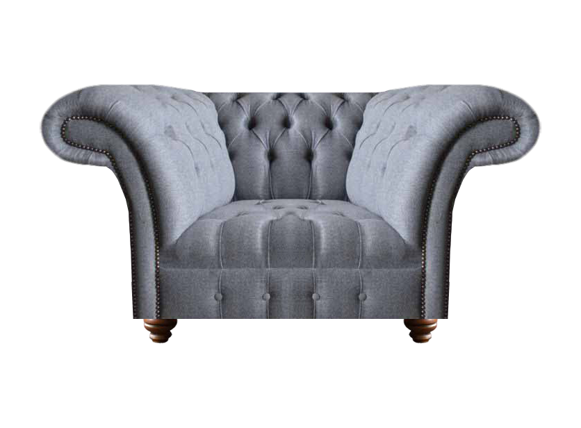 Polstermöbel Sessel Couch Grau Chesterfield Wohnzimmer Einrichtung