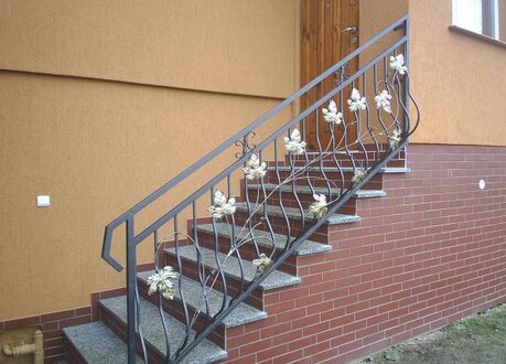 Klassische Stahl Treppe Schmiedeeisen Treppen Balkon Geländer Maßfertigung 137