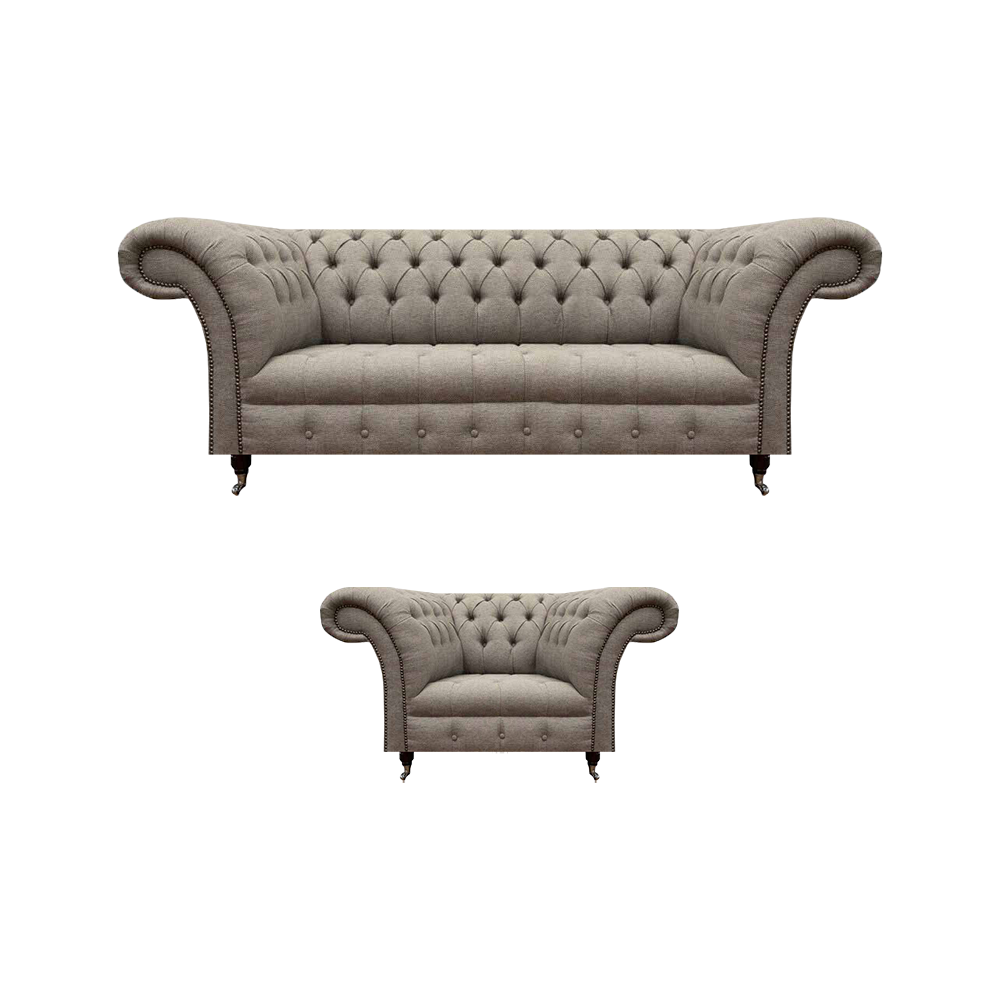 Moderne Polstermöbel Sofagarnitur Sessel mit Sofa Dreisitzer Couch Komplett