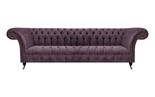 Wohnzimmer Chesterfield Lila Viersitzer Modernes Luxus Sofa Textil Couch