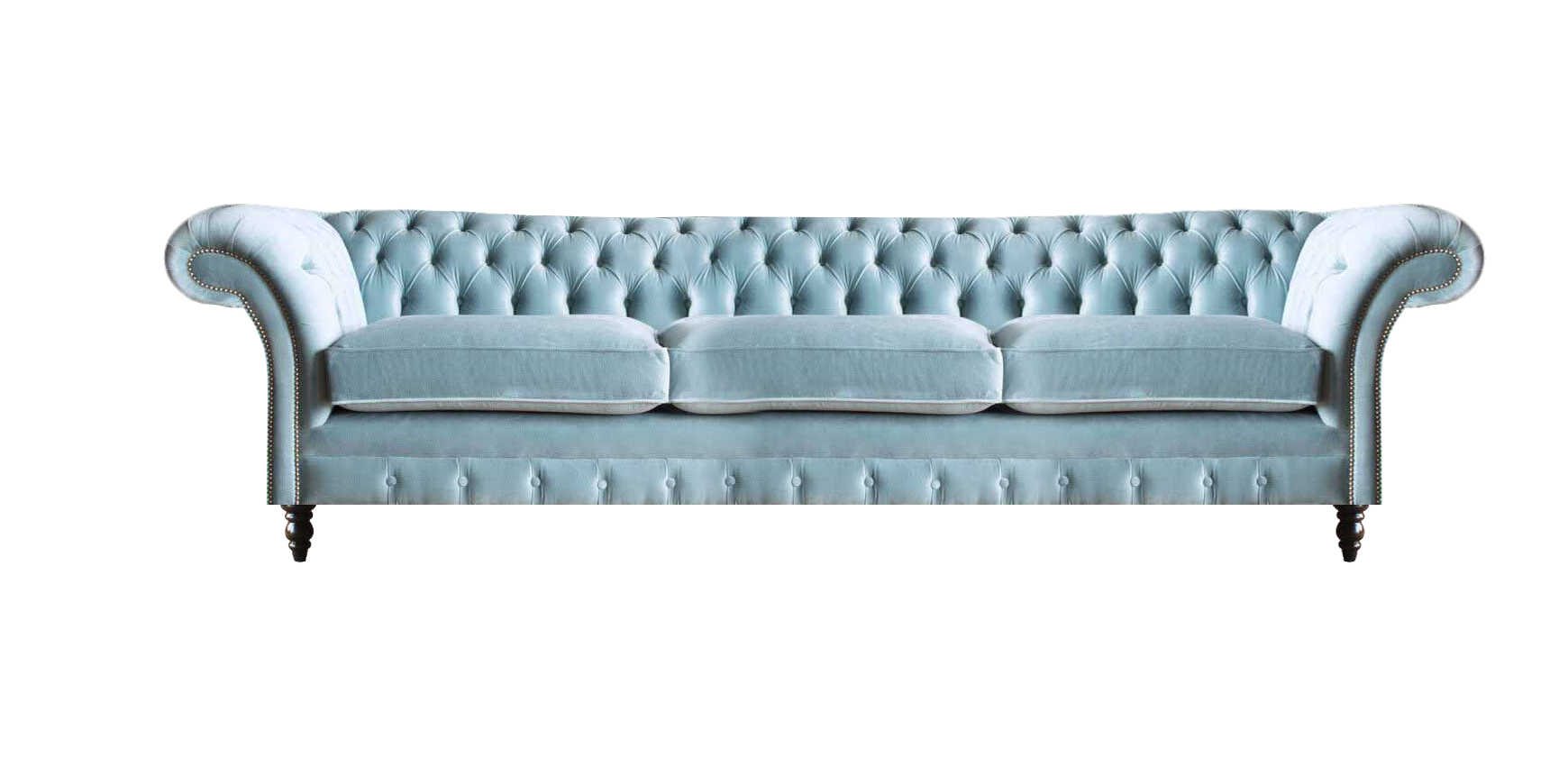 Stilvoller Chesterfield Dreisitzer Stoffsofas Designer Polster Couchen