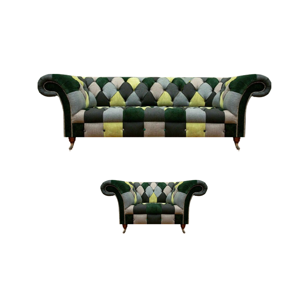 Designer Möbel Dreisitze Sofa Couch Chesterfield Sessel Modern Sitzmöbel