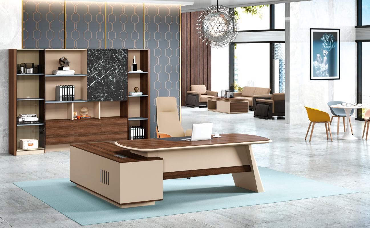 Ecke Schreibtisch Bürotisch Arbeitstisch Büromöbel Tisch Holz Braun