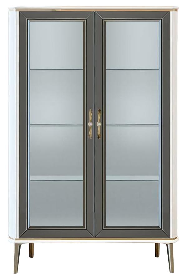 Vitrine Regal Glas Klassische Glasvitrinen für Wohnzimmer Rechteckig Lux Neu