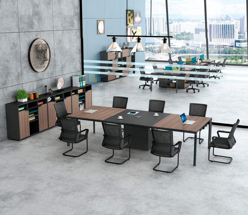 Konferenztisch Bürotisch Arbeitstisch Schreibtisch Holz Schwarz Große