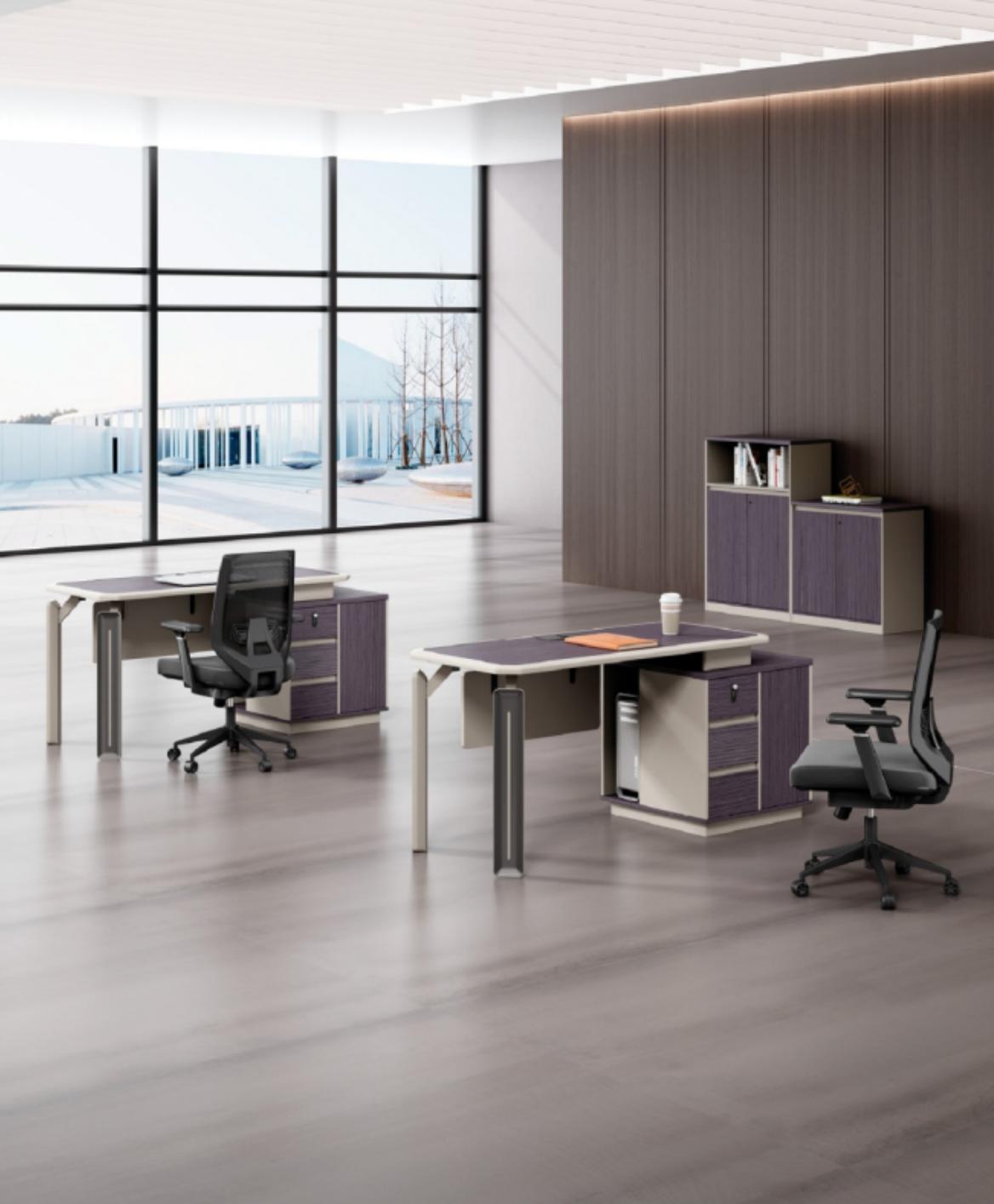 Set 2x Schreibtische 2x Kommoden Tisch Büro Möbel Einrichtung Tische Callcenter