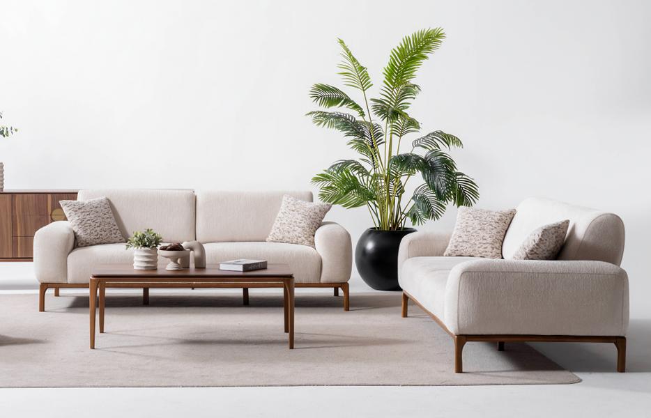 Modern Weiß Sofa 4+3 Sitzer Hochwertig Couchtisch Relax Couchgarnitur