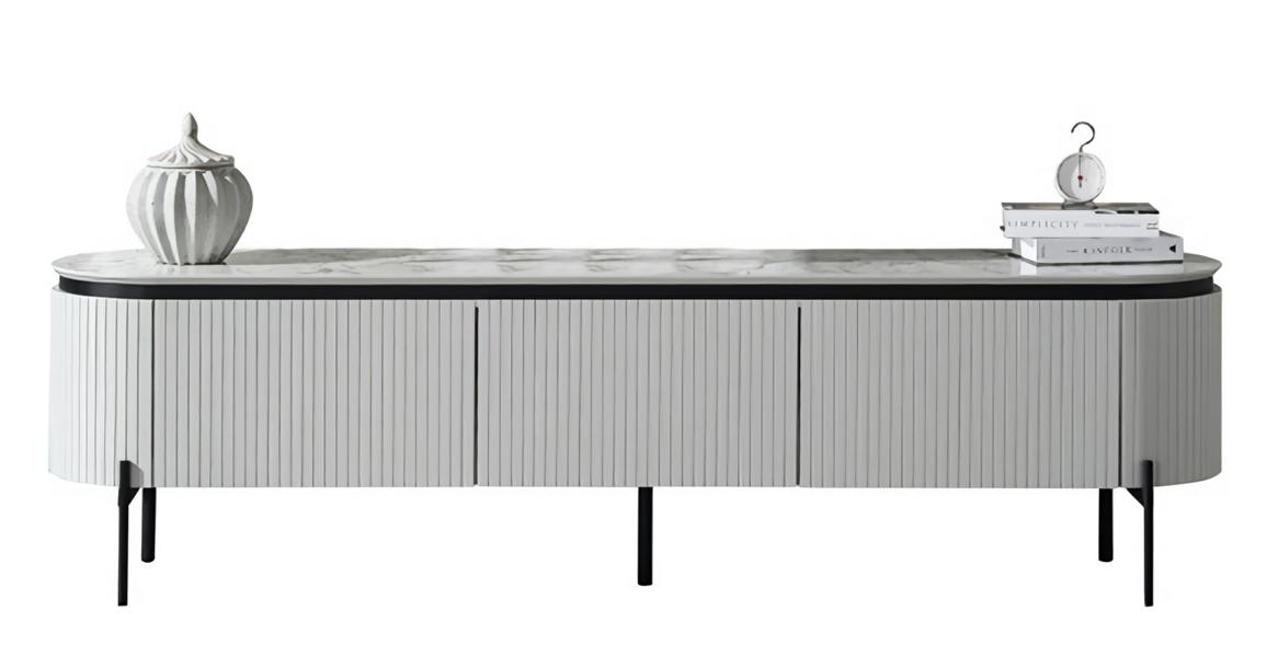 Elegant RTV Robust Weiß Fernsehtisch Wohnzimmergarniture Sideboard