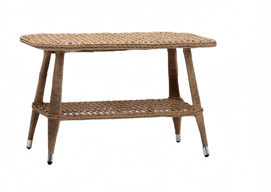 Couchtisch Braun Luxus Moderner Design Kaffeetisch Hochwertig Rattan Beistell