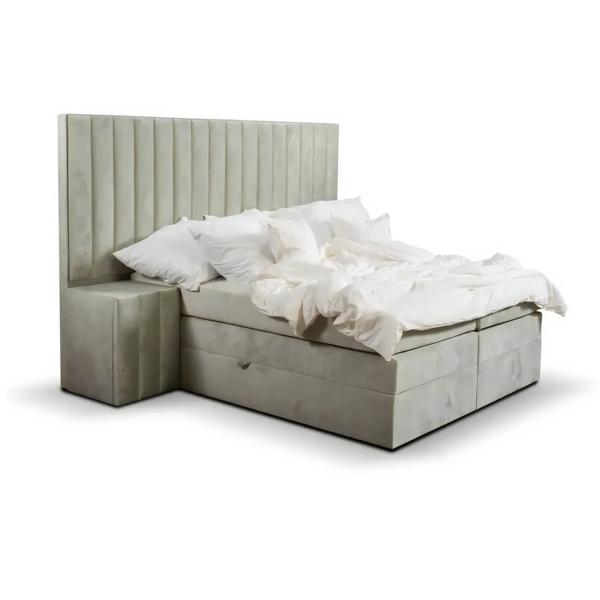 Schlafzimmer Doppelbett Bett 180сm Matratze Beige moderner Stil Holz
