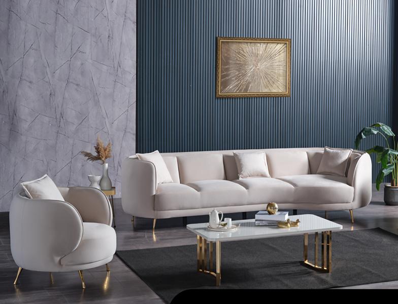 Wohnzimmer Sofagarnitur Modern Sessel Luxus Couch Set Sofa 4 Sitze Sessel