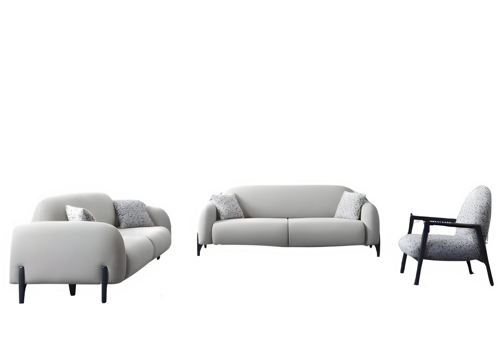 Sofagarnitur 3+3+1 Sitzer Couch Sofa Sofas Sessel Sitz Luxus Set 3tlg