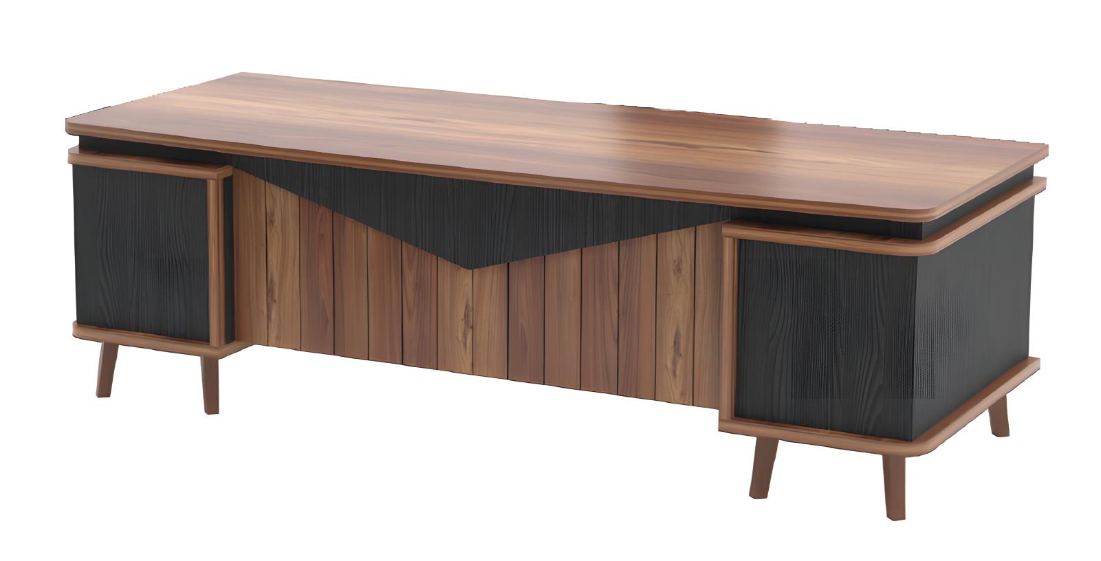 Schreibtisch Groß Bürotisch Arbeitstisch Büromöbel Tisch Holz Braun