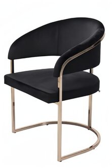 Moderne Polsterstuhl Design Schwarz Lehnstuhl Stuhl Armlehne Esszimmer Luxus