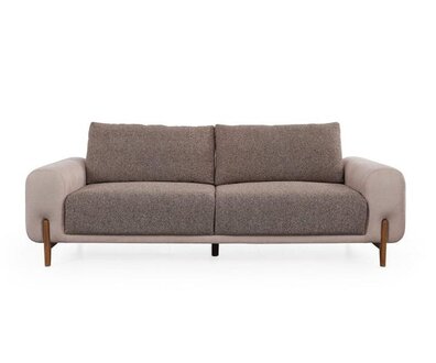 Bequem Grau Dreisitzer Sofa Stilvoll Wohnzimmer Textil 3-Sitzer Sofa Neu