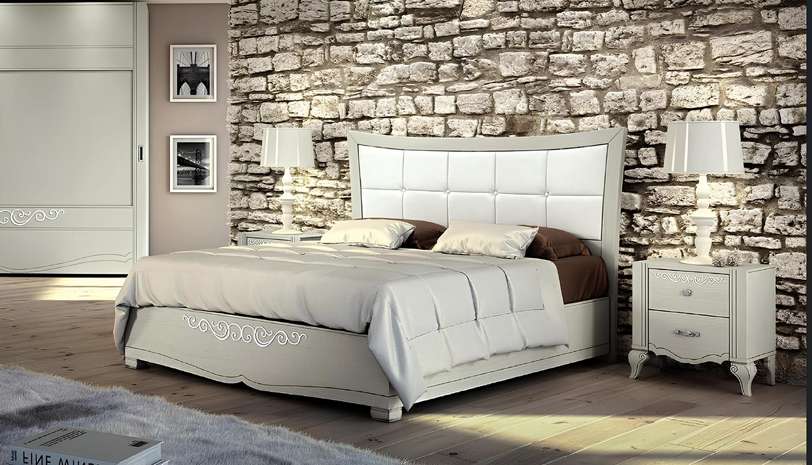 Bett Polster Design Luxus Doppel Betten Schlafzimmer Holz Modern Bettrahmen Neu